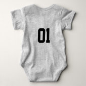 DEIN DESIGN/TEXT/FOTO Babybodies Football Jersey  Romper (Achterkant)