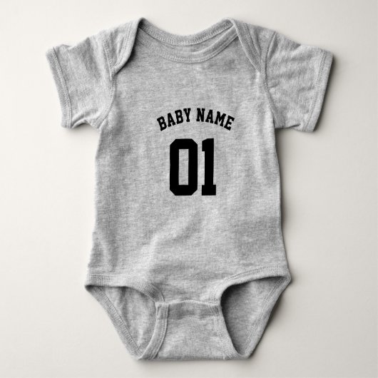DEIN DESIGN/TEXT/FOTO Babybodies Football Jersey  Romper (Voorkant)