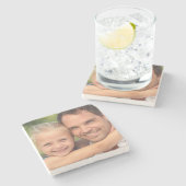 Dein Foto auf Stenen Onderzetter (Zijkant)