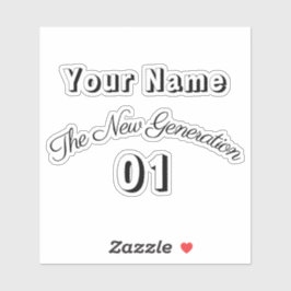 "Dein Name" - The New Generation 01 -  Sticker