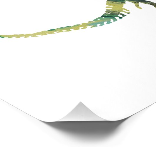 Deinodon skeleton foto afdruk (Hoek)