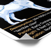Deinonychus - Biology Jurassic Dinosaur Poster (Hoek)