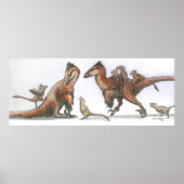 Deinonychus familie poster (Voorkant)