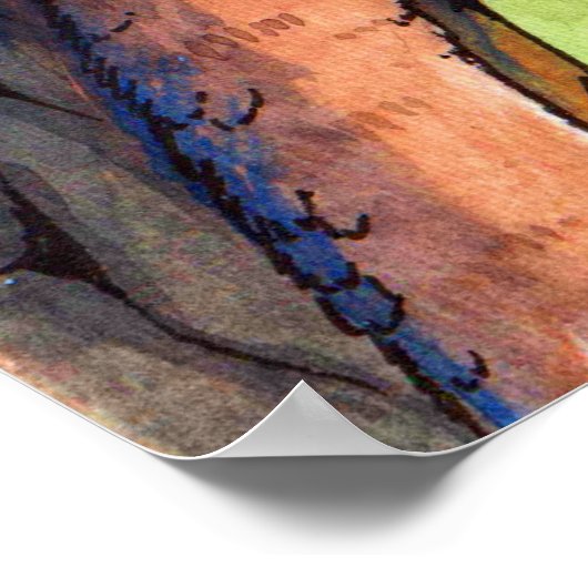 Deinonychus in een boom poster (Hoek)