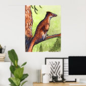 Deinonychus in een boom poster (Thuiskantoor)