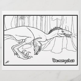 Deinonychus - Kleurplaat.