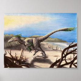 Deinonychus op Beach Print