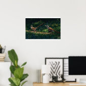 Deinonychus Paar Afdruk Poster (Thuiskantoor)