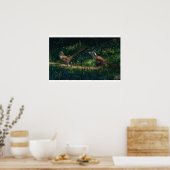 Deinonychus Paar Afdruk Poster (Keuken)