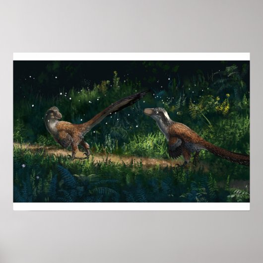 Deinonychus Paar Afdruk Poster (Voorkant)