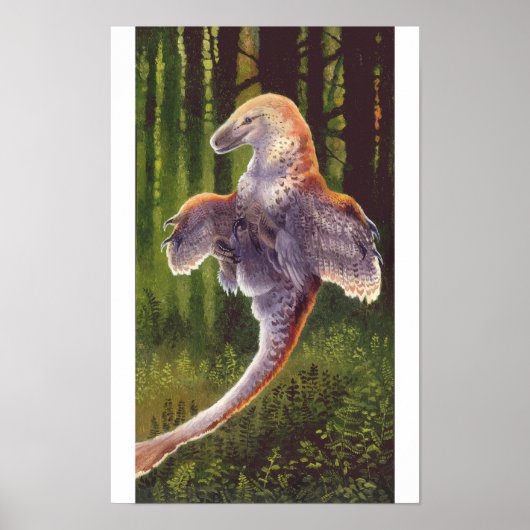 Deinonychus Sprong Afdruk Poster (Voorkant)