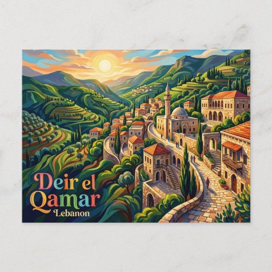 Deir el Qamar Libanon Briefkaart (Voorkant)