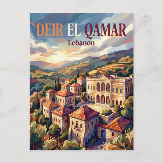 Deir el Qamar Libanon Briefkaart (Voorkant)
