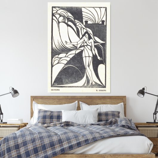Deirdre Canvas Afdruk (Insitu (Slaapkamer))