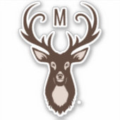 Deite met uw monogram sticker (Voorkant)