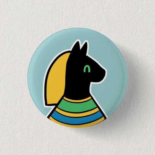 Deity : Bastet Ronde Button 3,2 Cm (Voorkant)