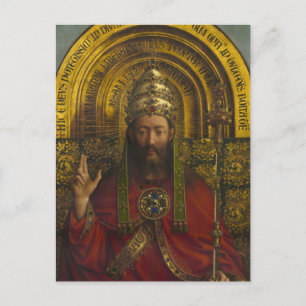 Deity Enthroned, Christus, het Gent Altarpart Briefkaart