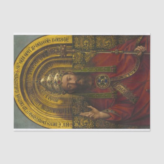 Deity Enthroned, Christus, het Gent Altarpart Tissuepapier (Voorkant)