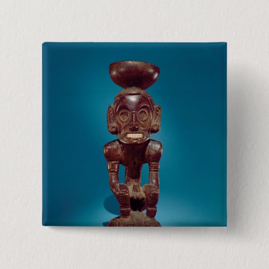 Deity figures , Dominicaanse Republiek Vierkante Button 5,1 Cm (Voorkant)