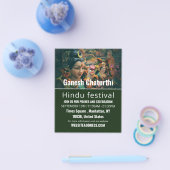 Deity God Statue, Hindu Event Adverteren Flyer (Enkel)