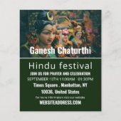 Deity God Statue, Hindu Event Adverteren Flyer (Voorkant)