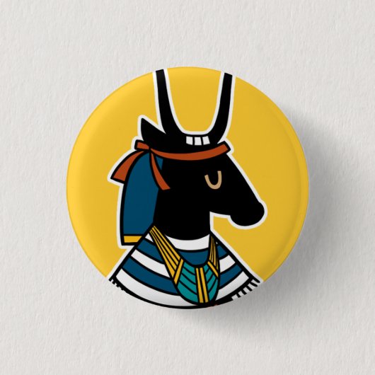Deity : Hathor Ronde Button 3,2 Cm (Voorkant)