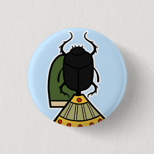 Deity : Khepri Ronde Button 3,2 Cm