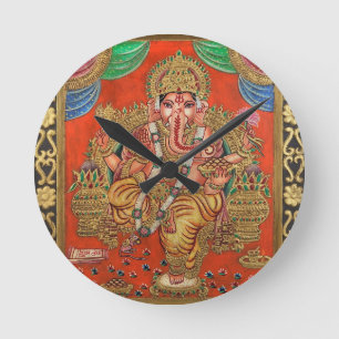 DEITY LORD GANESH HINDU RONDE KLOK