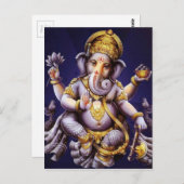 Deity van de Olifant van Ganesha Hindoese India Briefkaart (Voorkant / Achterkant)