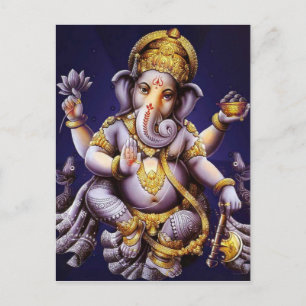 Deity van de Olifant van Ganesha Hindoese India Briefkaart