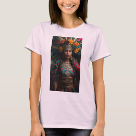 Deity Xochiquetzal - Mexicaanse Azteekse mythologi T-shirt