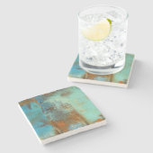 Deja Blue Stenen Onderzetter (Zijkant)