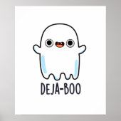Deja Boo Cute Halloween Ghost Pun Poster (Voorkant)