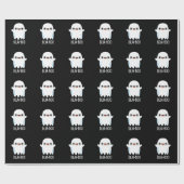 Deja Boo Funny Ghost Pun Dark BG Cadeaupapier (Vlak)