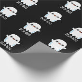 Deja Boo Funny Ghost Pun Dark BG Cadeaupapier (Hoek)