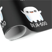 Deja Boo Funny Ghost Pun Dark BG Cadeaupapier (Rol Hoek)