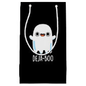 Deja Boo Funny Ghost Pun Dark BG Klein Cadeauzakje (Voorkant)