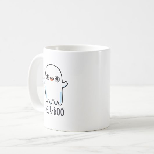 Deja Boo Funny Ghost Pun Koffiemok (Voorkant links)