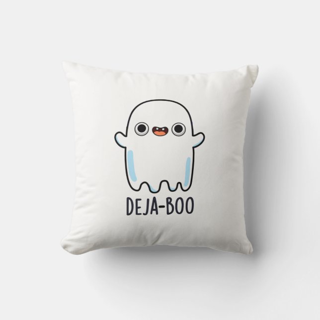 Deja Boo Funny Ghost Pun Kussen (Voorkant)