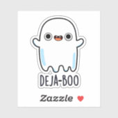 Deja Boo Funny Ghost Pun Sticker (Vel)