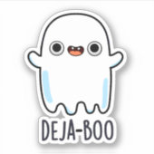 Deja Boo Funny Ghost Pun Sticker (Voorkant)