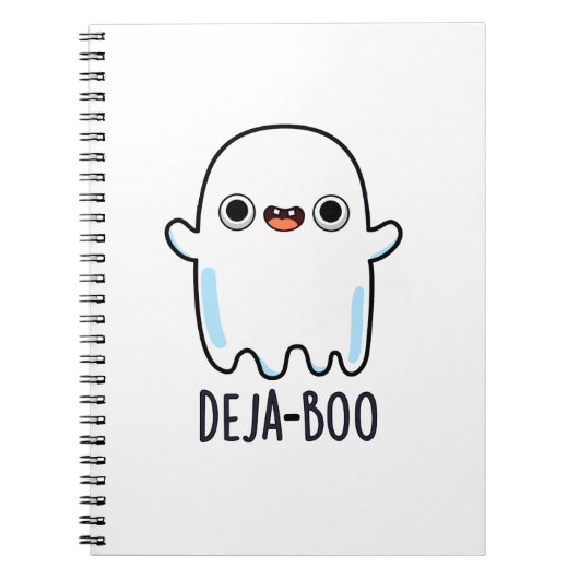 Deja Boo Schattige Halloween Geest Stomme grap Notitieboek (Voorkant)