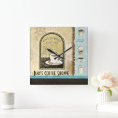 Deja' Brew Coffee Art Stapelde Cups Mok Caffeine Vierkante Klok (Huis)