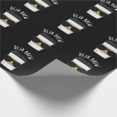 Deja Brew Funny Coffee Pun Dark BG Cadeaupapier (Hoek)