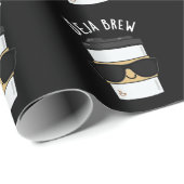 Deja Brew Funny Coffee Pun Dark BG Cadeaupapier (Rol Hoek)