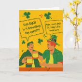 Deja Brew Funny St Patricks Day Jongens op Bar Kaa Kaart (Gele Bloem)