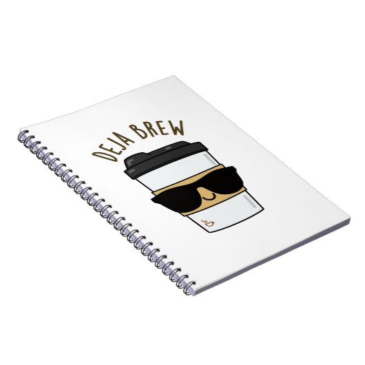 Deja Brew Grappige Koffie Grappen Notitieboek (Rechterzijde)