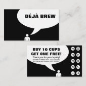 deja brew koffieprik klantenkaartje (Voorkant / Achterkant)