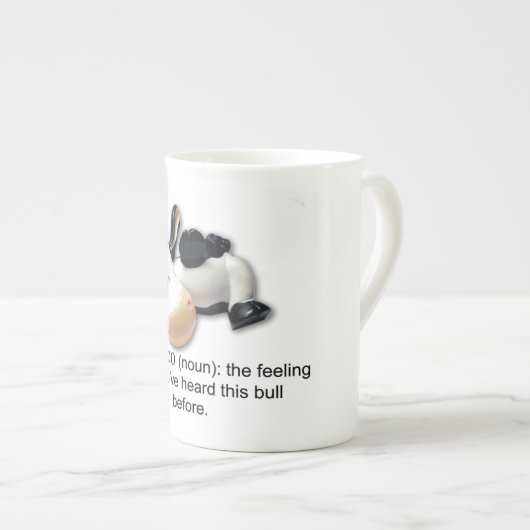 Deja Moo Bull Comic Porselein Kop (Voorkant rechts)