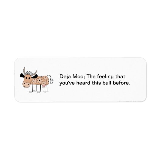 Deja Moo Etiket (Voorkant)